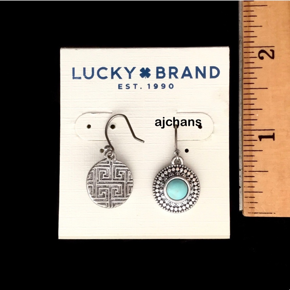 Lucky Brand Turquoise Drop Earrings - Picture 3 of 3